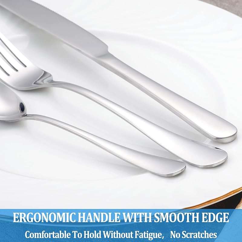 Dinner Spoon Set,16 Pcs 7.3" Tablespoons,Premium Food Grade Stainless Steel Spoons,Durable Metal Spoon,Tablespoon,Silverware Spoons Only,Mirror Finish & Dishwasher Safe,Use for Home,Restaurant - Image 5
