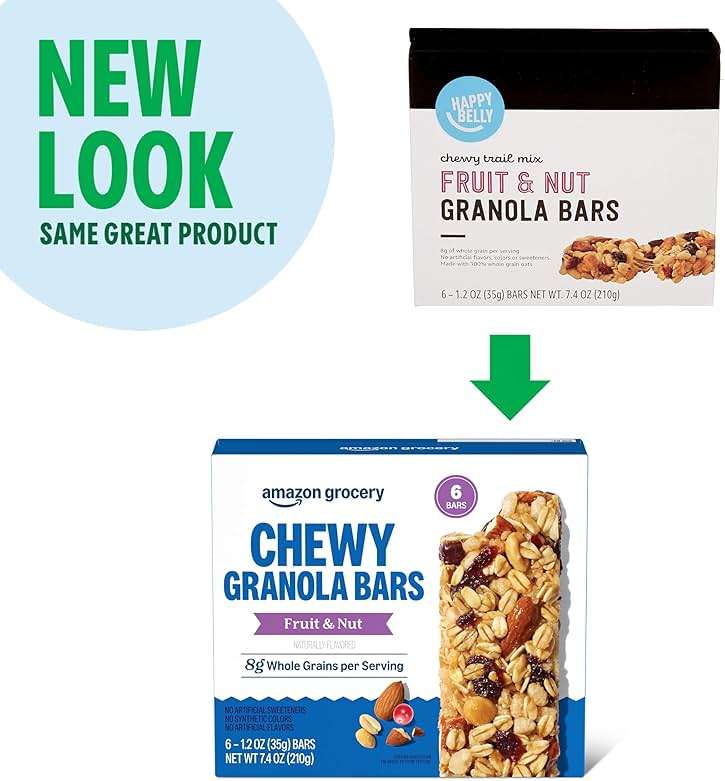 Amazon Grocery, Fruit & Nut Chewy Granola Bars, 7.4 Oz, 6 Ct - Image 4
