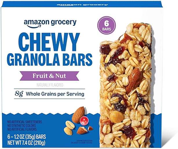 Amazon Grocery, Fruit & Nut Chewy Granola Bars, 7.4 Oz, 6 Ct - Image 5
