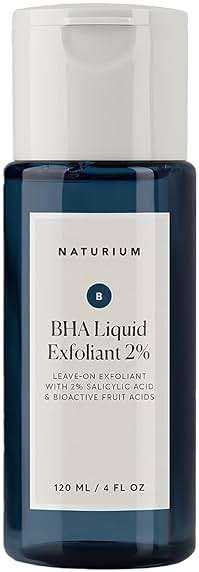 Naturium BHA Liquid Exfoliant 2%, Leave-on Face & Skin Care Exfoliating Pore Treatment, with Salicylic Acid & Bioactive Fruit Acids, Packaging May Vary, 4 oz - Image 1