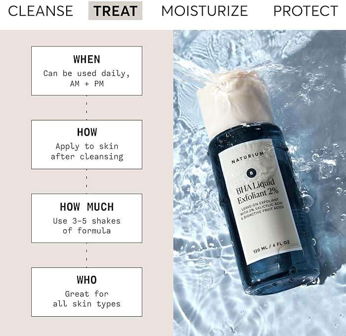 Naturium BHA Liquid Exfoliant 2%, Leave-on Face & Skin Care Exfoliating Pore Treatment, with Salicylic Acid & Bioactive Fruit Acids, Packaging May Vary, 4 oz - Image 2