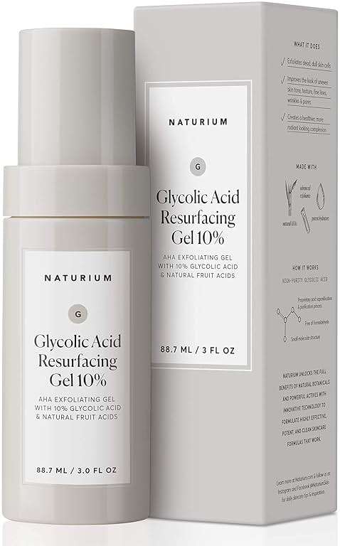 Naturium Glycolic Acid Resurfacing Gel 10%, AHA Exfoliating Gel with Natural Fruit Acids, 3.0 oz - Image 1