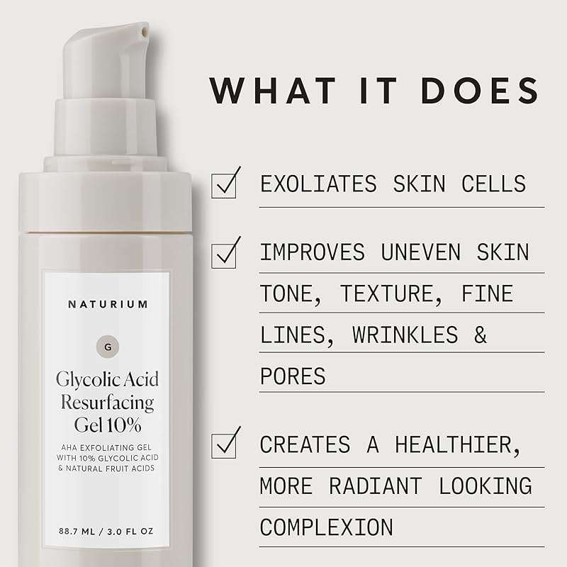 Naturium Glycolic Acid Resurfacing Gel 10%, AHA Exfoliating Gel with Natural Fruit Acids, 3.0 oz - Image 2