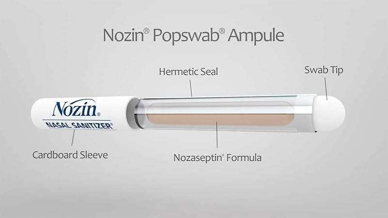 Nozin® Nasal Sanitizer® Antiseptic Popswab® Ampules 10ct Pack | Kills 99.99% of Germs | Alcohol Based 62% - Image 7