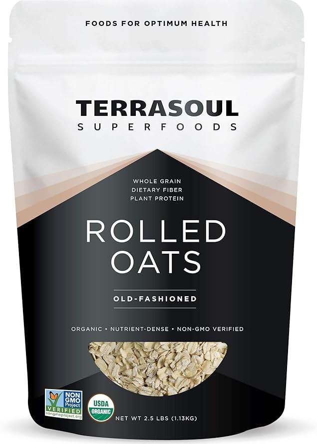 Terrasoul Superfoods Organic Rolled Oats, 2.5 lbs - Gluten-Free | Old-Fashioned | Whole Grain… - Image 1