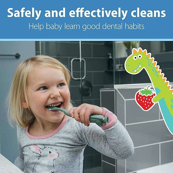 Dr. Brown’s Fluoride-Free Baby Toothpaste, Infant & Toddler Oral Care, Strawberry, 1-Pack, 1.4oz/40g, 0-3 years - Image 5