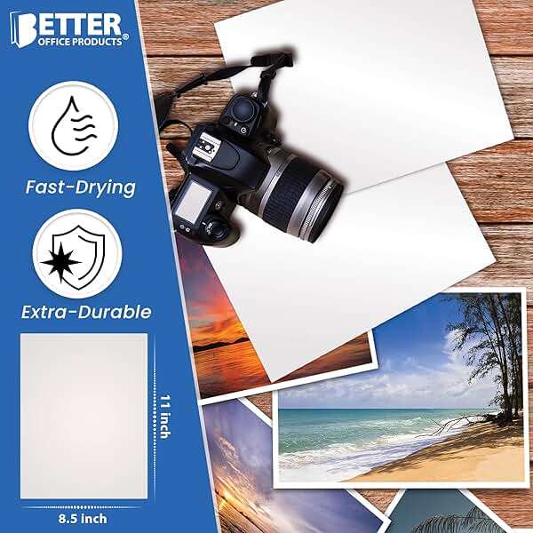 Better Office Products Glossy Photo Paper, 8.5 x 11 Inch, 100 Sheets, 200 gsm/53LBS, Letter Size, 100-Count Pack - Image 4
