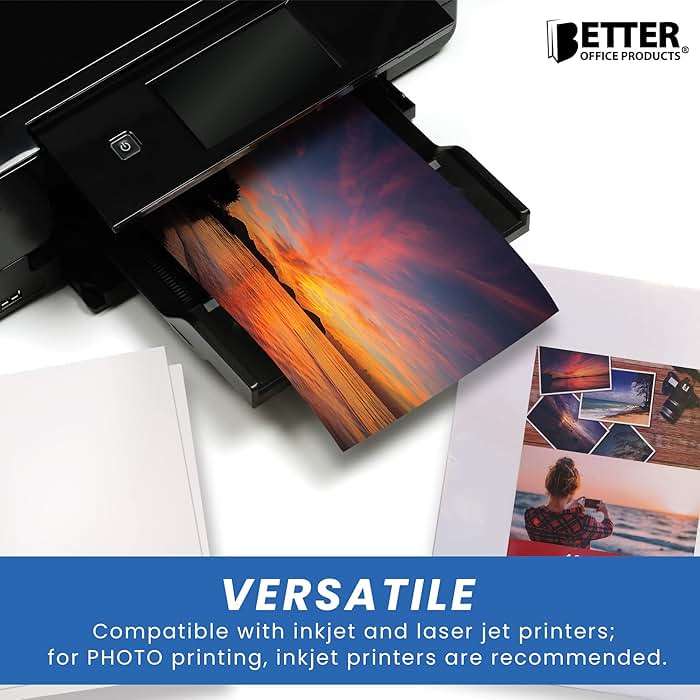 Better Office Products Glossy Photo Paper, 8.5 x 11 Inch, 100 Sheets, 200 gsm/53LBS, Letter Size, 100-Count Pack - Image 5