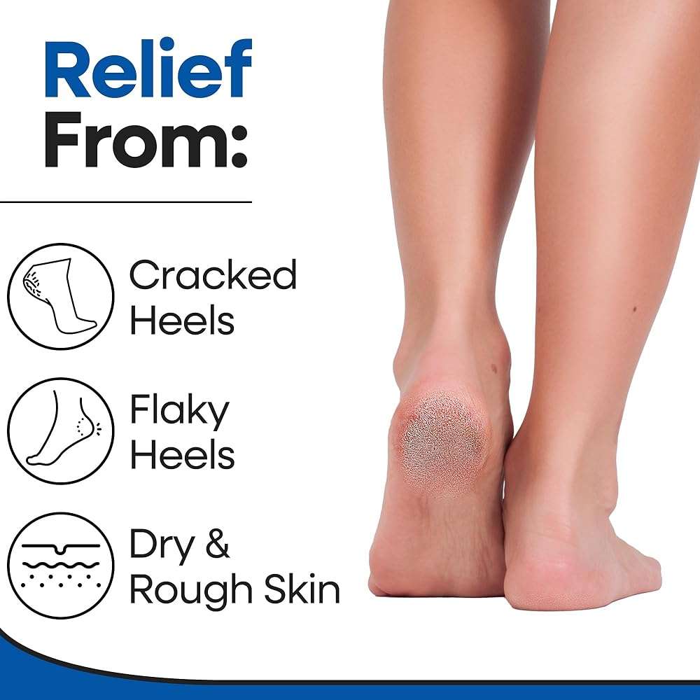 Moisturizing Socks for Men | Cracked Heel Treatment with Aloe Vera | Moisturizer Foot Callus Remover | Aloe Socks for Cracked Heels & Dry Cracked Feet | Lotion Infused Gel Heel Socks (XL - 3 Pairs) - Image 2