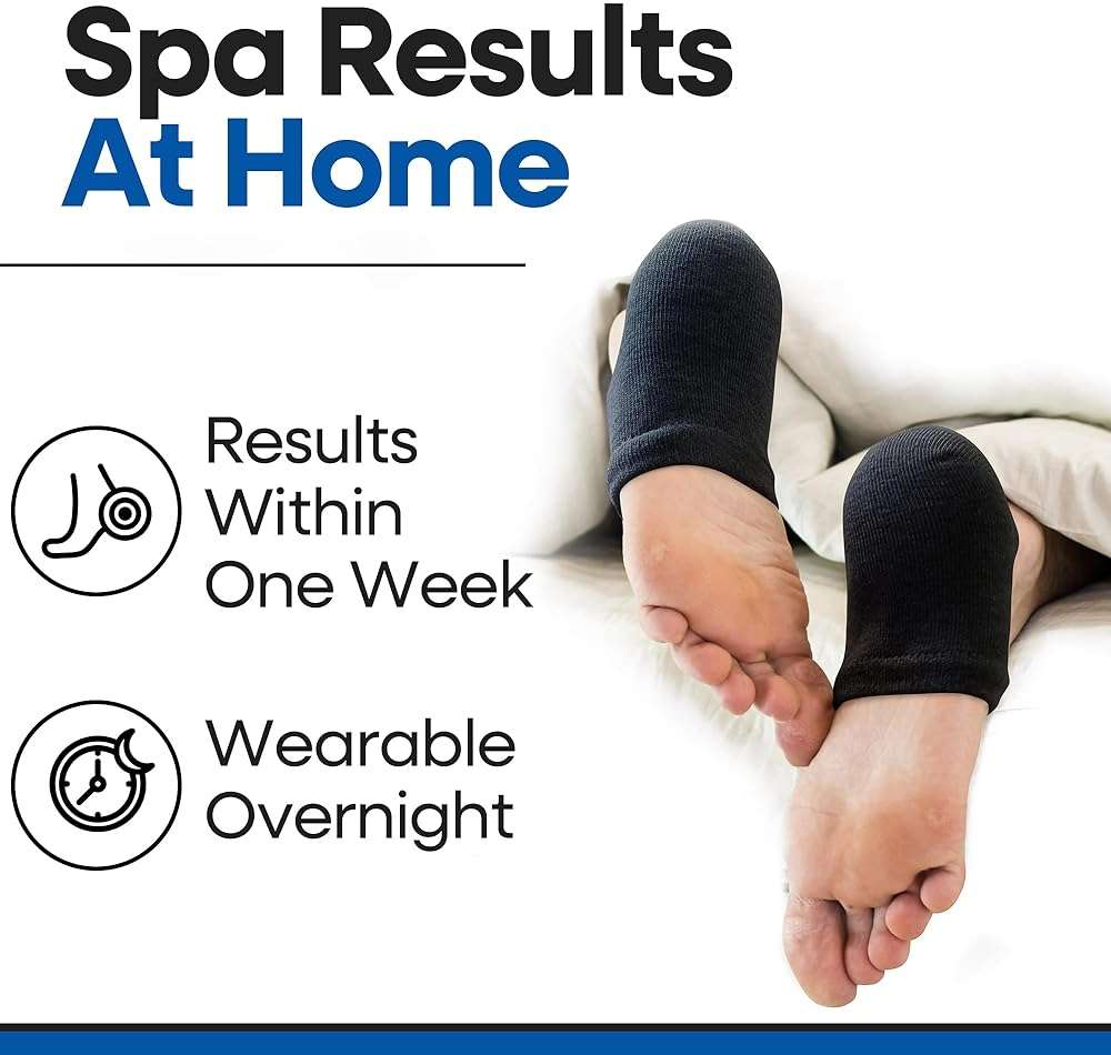 Moisturizing Socks for Men | Cracked Heel Treatment with Aloe Vera | Moisturizer Foot Callus Remover | Aloe Socks for Cracked Heels & Dry Cracked Feet | Lotion Infused Gel Heel Socks (XL - 3 Pairs) - Image 3