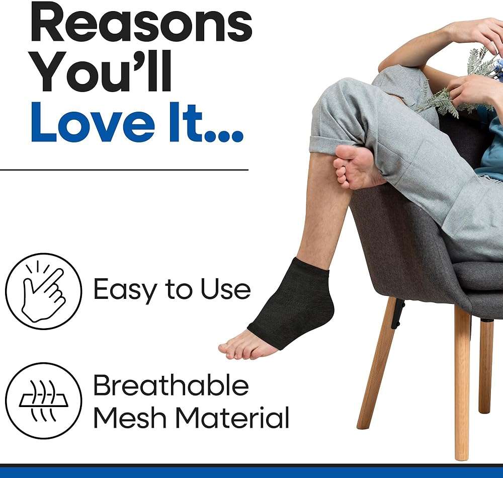 Moisturizing Socks for Men | Cracked Heel Treatment with Aloe Vera | Moisturizer Foot Callus Remover | Aloe Socks for Cracked Heels & Dry Cracked Feet | Lotion Infused Gel Heel Socks (XL - 3 Pairs) - Image 9