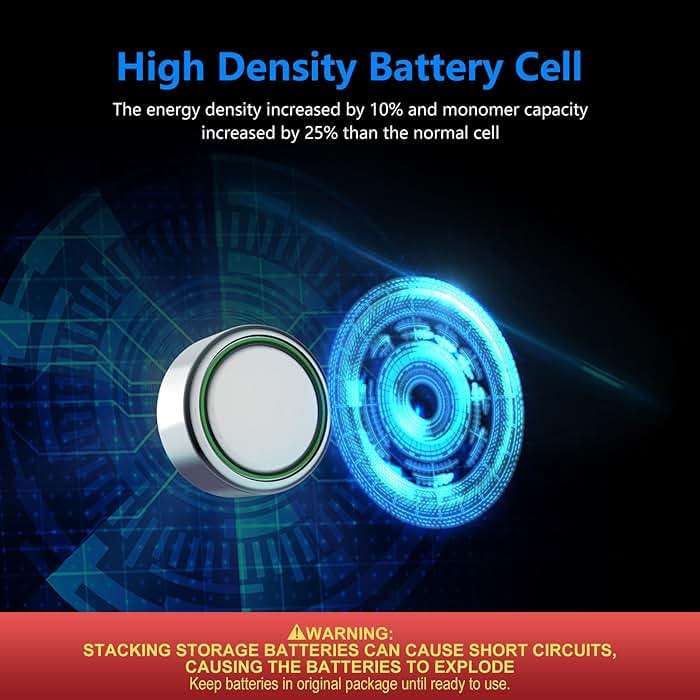 POWEROWL High Capacity LR44 Batteries 40 Pack, L1154F AG13 357 303 SR44 A76 Premium Alkaline Battery 1.5V Button Coin Cell Batteries - Image 2
