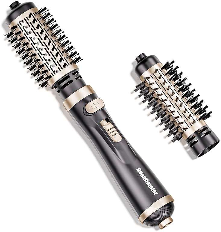 Beautimeter Hair Dryer Brush 3-in-1 Hair Styler, Rotating Blow Dryer Brush with 2-Inch and 1.5-Inch Brushes - Image 1