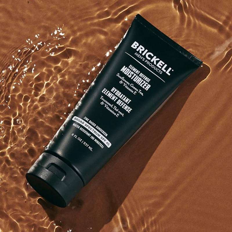 Brickell Men's Element Defense SPF45 Moisturizer for Men, Mineral Sunscreen, Hydrates and Protects Skin Against UVA/UVB Rays, With Zinc, Vitamin E, and Green Tea, 8 Ounce, Unscented - Image 3