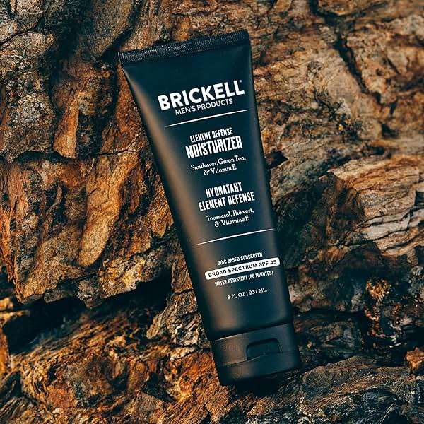 Brickell Men's Element Defense SPF45 Moisturizer for Men, Mineral Sunscreen, Hydrates and Protects Skin Against UVA/UVB Rays, With Zinc, Vitamin E, and Green Tea, 8 Ounce, Unscented - Image 4