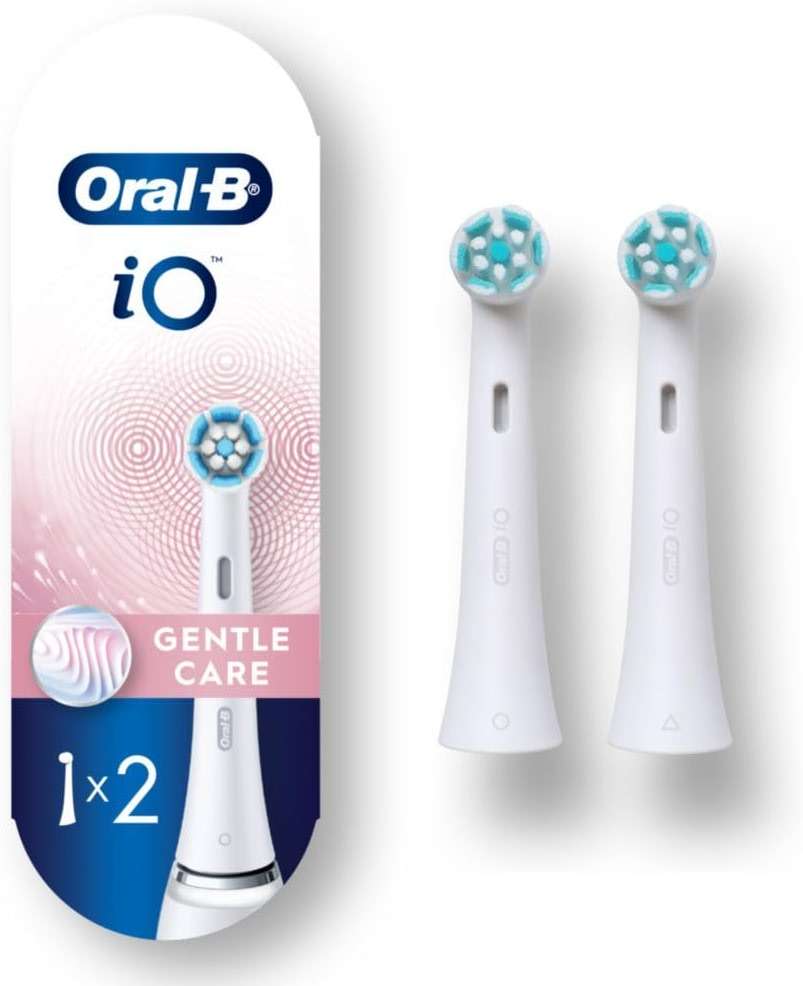 Oral-B iO Series Gentle Care Electric Toothbrush Replacement Brush Heads for an Oral-B Electric Toothbrush, 2 Count, White - Image 1