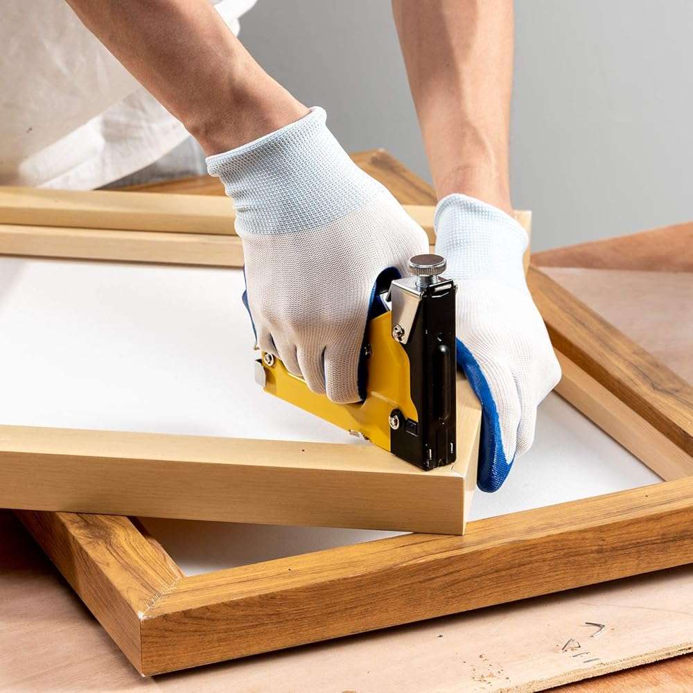 Upholstery 4 in 1 Staple Gun Heavy Duty, with 6000 Staples, Remover, Gloves, Manual Brad Nailer Power Adjustment Stapler Gun for Wood, Upholstery, Carpentry, Decoration DIY Staple Gun - Image 2