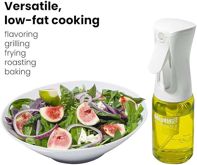 Mistifi Oliver Oil Sprayer for cooking, Spray bottle 6oz, Non-Aerosol Refillable Dispenser Oil Mister FS601 Green Vegetable - Image 9
