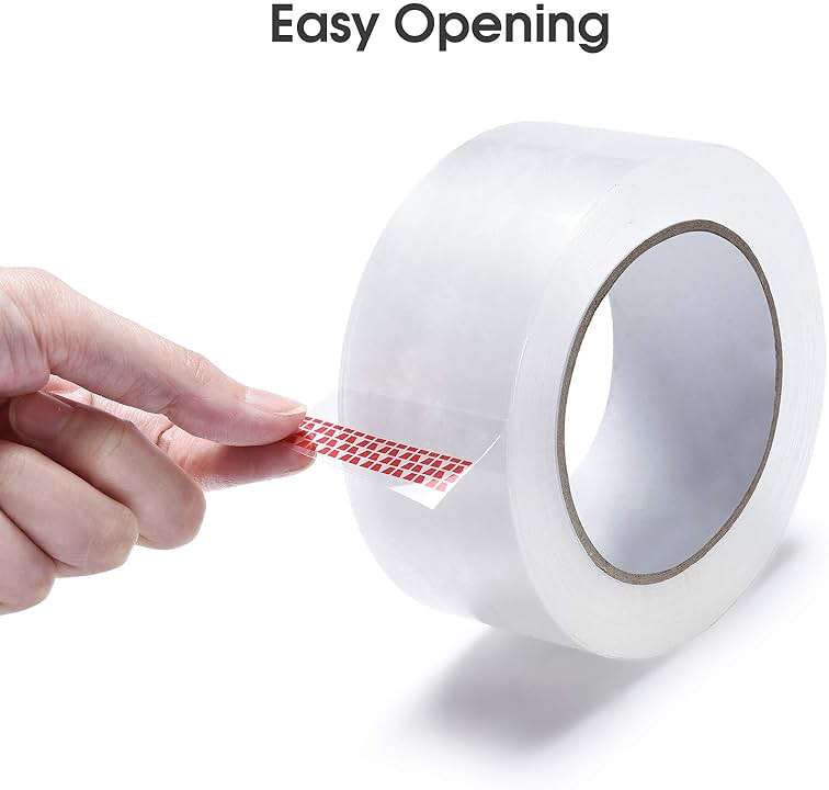 Pacific Mailer Clear Packing Tape, Packaging Tape for Shipping Packaging Moving Sealing, 3 Inch Wide, 2.0mil Thickness, 110 Yard Per Roll [Pack of 6 Rolls] - Image 5