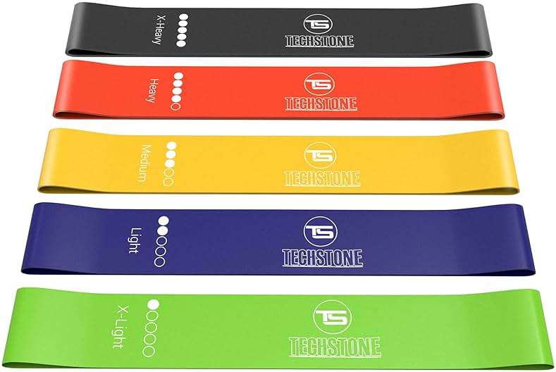 TechStone Resistance Bands Set – 5 Levels Loop Exercise Bands for Men & Women, Elastic Workout Bands for Home Gym, Training, Yoga & Fitness, Carry Bag Included - Image 2