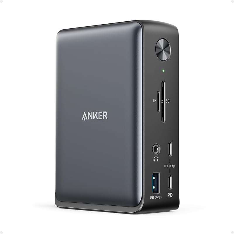 Anker Laptop Docking Station, 13-in-1 USB-C Docking Station, Triple Display with 2xHDMI and 1xDP, 10 Gbps USB-C and 5 Gbps USB-A Data, Ethernet, Audio, SD, 85W Charging for Dell, HP, Lenovo and More - Image 1