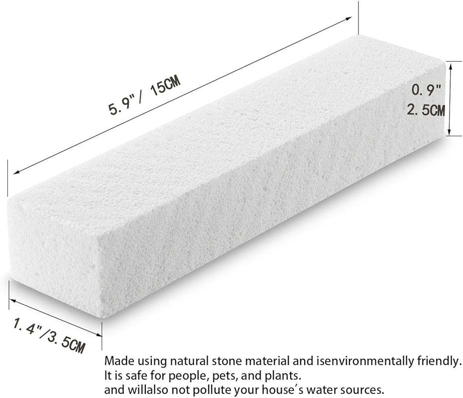 8 Pack Pumice Stone for Toilet Bowl Cleaning, Scouring Stick Remove Hard Water Rings, Calcium Buildup and Rust, Pumice Cleaning Bar for Tile Bath-tub - Image 3