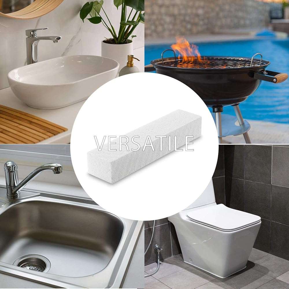 8 Pack Pumice Stone for Toilet Bowl Cleaning, Scouring Stick Remove Hard Water Rings, Calcium Buildup and Rust, Pumice Cleaning Bar for Tile Bath-tub - Image 4