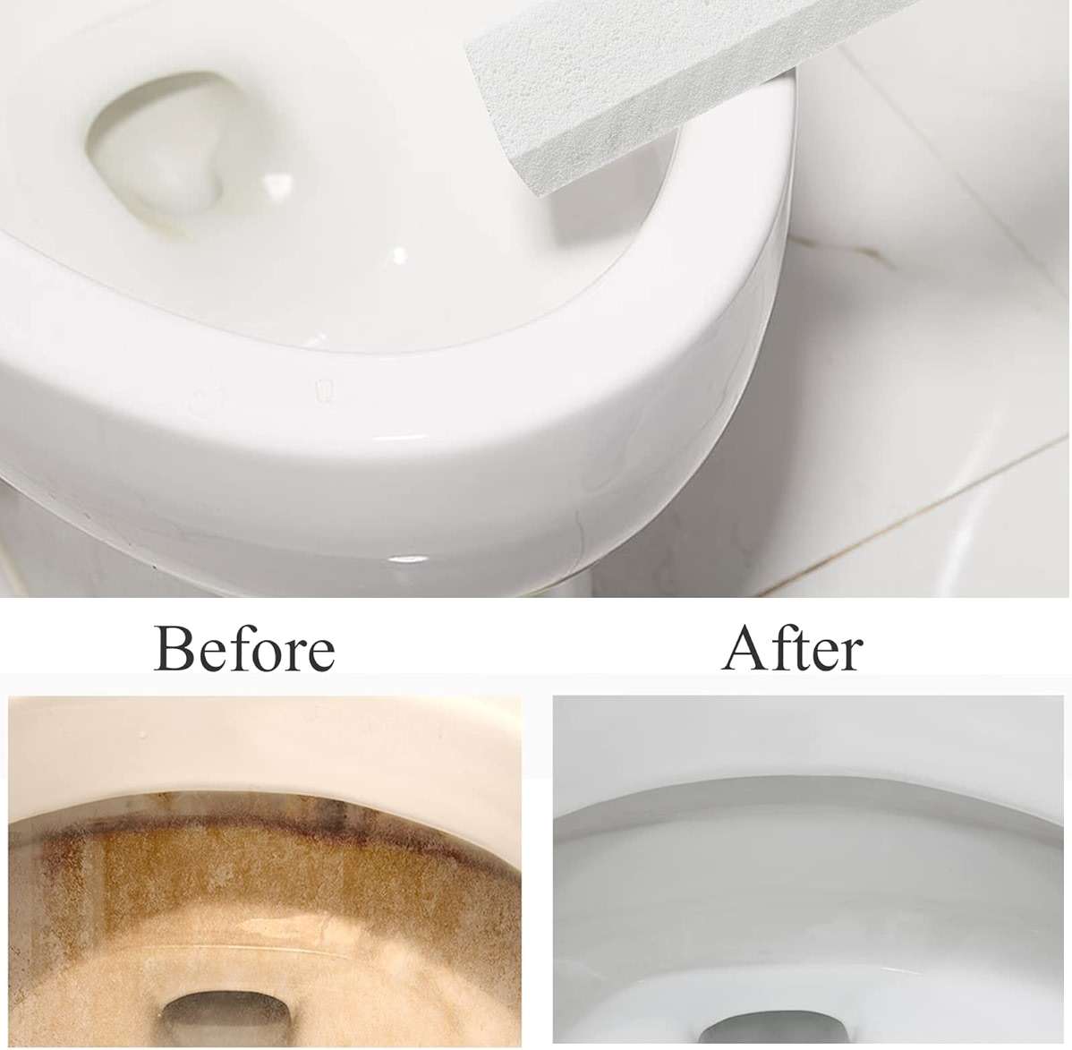 8 Pack Pumice Stone for Toilet Bowl Cleaning, Scouring Stick Remove Hard Water Rings, Calcium Buildup and Rust, Pumice Cleaning Bar for Tile Bath-tub - Image 6