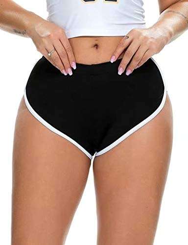 YUYUREAL Women's Low Rise Dolphin Shorts Daisy Dukes Plus Running Workout Fitness Sport High Cut Yoga Booty Shorts - Image 2