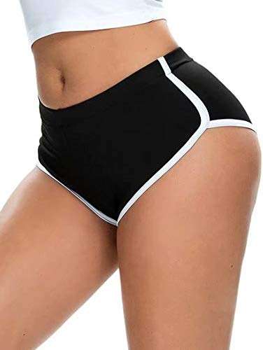YUYUREAL Women's Low Rise Dolphin Shorts Daisy Dukes Plus Running Workout Fitness Sport High Cut Yoga Booty Shorts - Image 4
