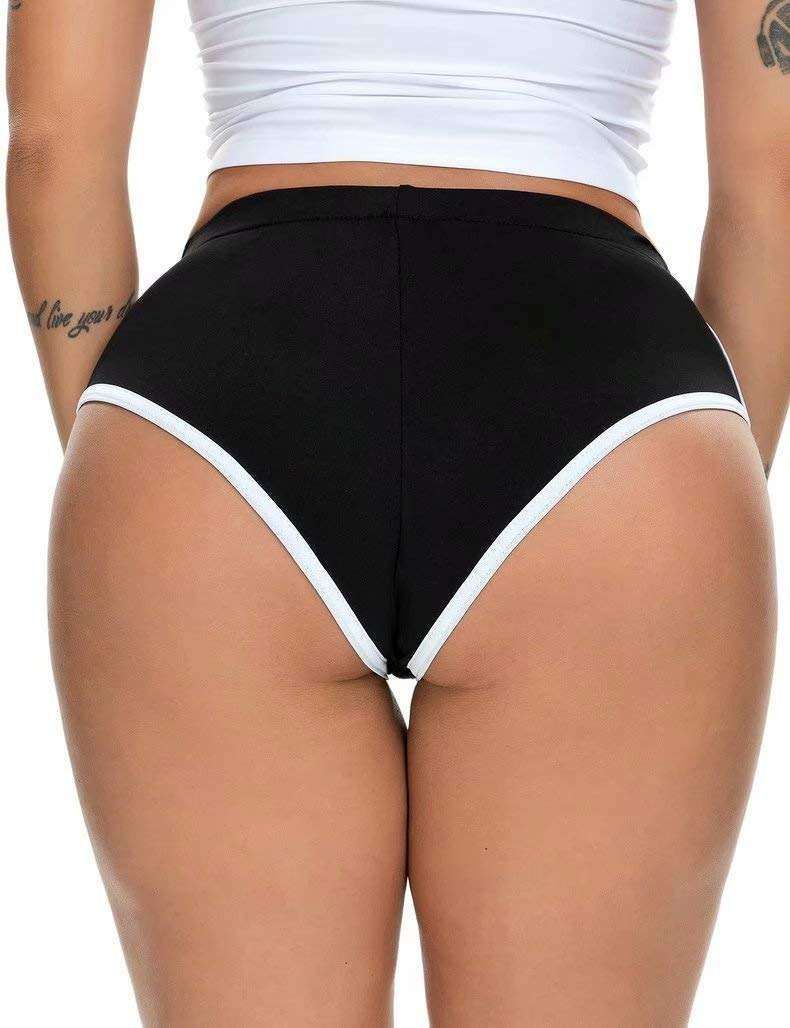 YUYUREAL Women's Low Rise Dolphin Shorts Daisy Dukes Plus Running Workout Fitness Sport High Cut Yoga Booty Shorts - Image 6
