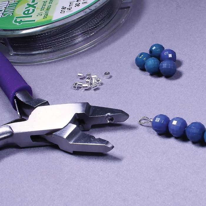 The Beadsmith Magical Crimper Kit - Includes Crimp Forming Pliers, 500 2x2 mm Crimp Tubes in Assorted Colors, and 21-Strand Flex-Rite Wire - Image 2