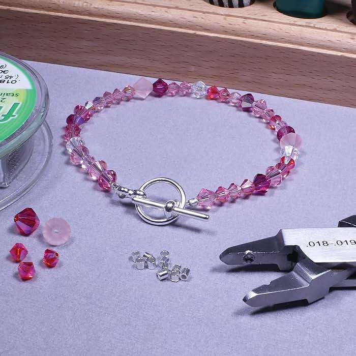 The Beadsmith Magical Crimper Kit - Includes Crimp Forming Pliers, 500 2x2 mm Crimp Tubes in Assorted Colors, and 21-Strand Flex-Rite Wire - Image 7