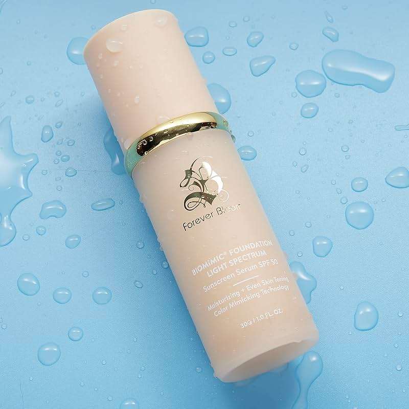 Forever Bloom Bio Mimic Foundation Light Spectrum SPF50 hydrates, conceals and evens tone with a lightweight, anti-aging finish for mature, sensitive skin—perfect for gym, sports or dance - Image 4