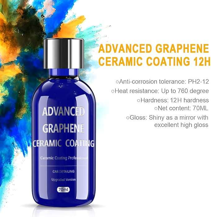 Advanced Graphene Ceramic Coating for Cars(70ML),12H Graphene Coating for Auto Car Detailing,10+ Years of Long Lasting Car Protection,Gloss Hydrophobicty Anti Scratch - Image 2