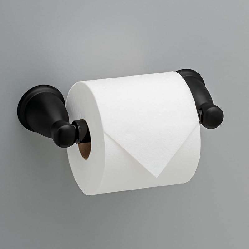 Franklin Brass 5-Piece Matte Black Bathroom Set (2) Towel Racks, Ring, Toilet Paper Holder, Hook | Kinla Bath Accessories - Image 11