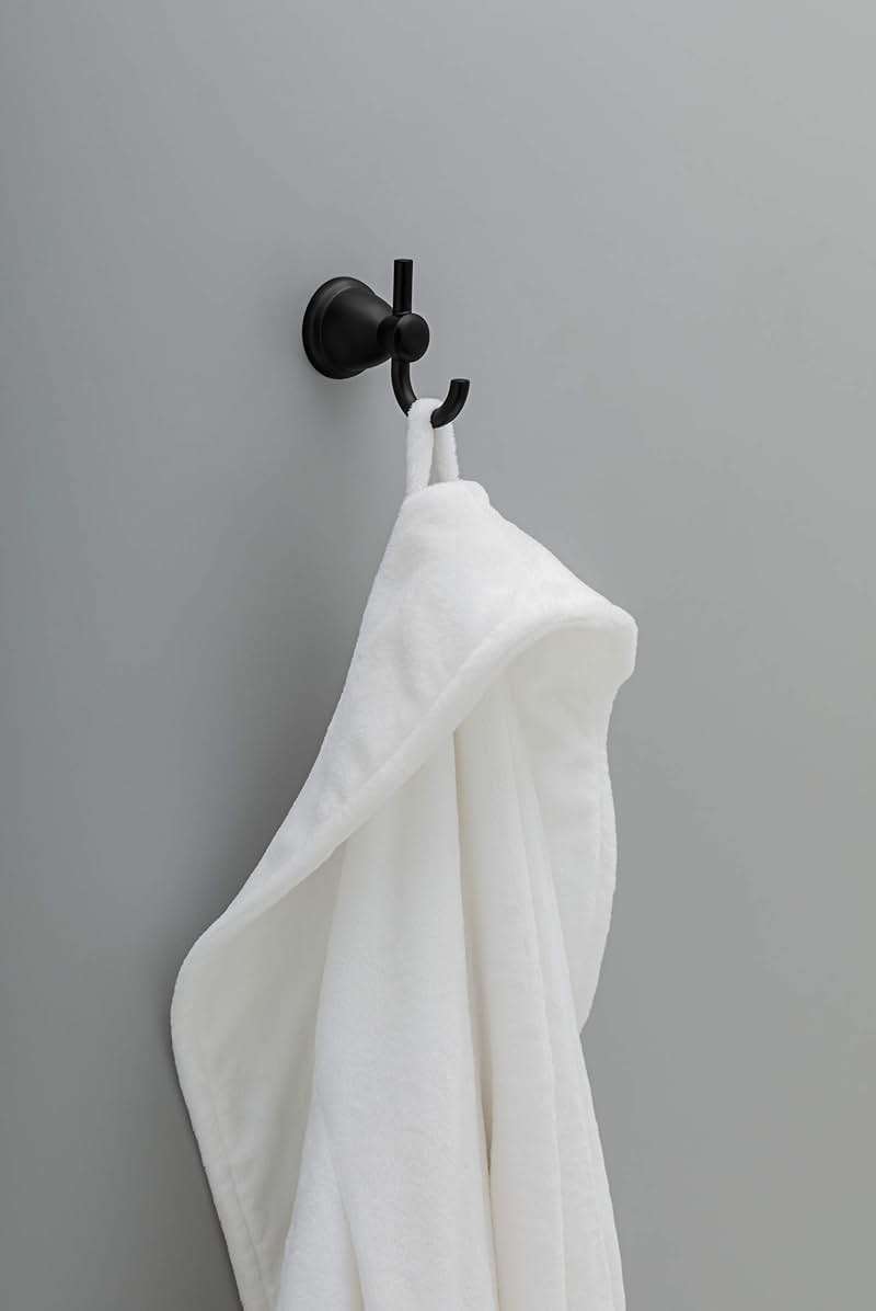 Franklin Brass 5-Piece Matte Black Bathroom Set (2) Towel Racks, Ring, Toilet Paper Holder, Hook | Kinla Bath Accessories - Image 22