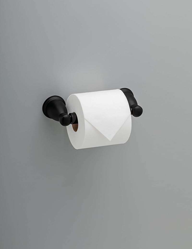 Franklin Brass 5-Piece Matte Black Bathroom Set (2) Towel Racks, Ring, Toilet Paper Holder, Hook | Kinla Bath Accessories - Image 24