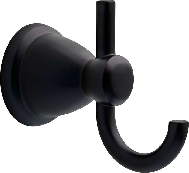 Franklin Brass 5-Piece Matte Black Bathroom Set (2) Towel Racks, Ring, Toilet Paper Holder, Hook | Kinla Bath Accessories - Image 9