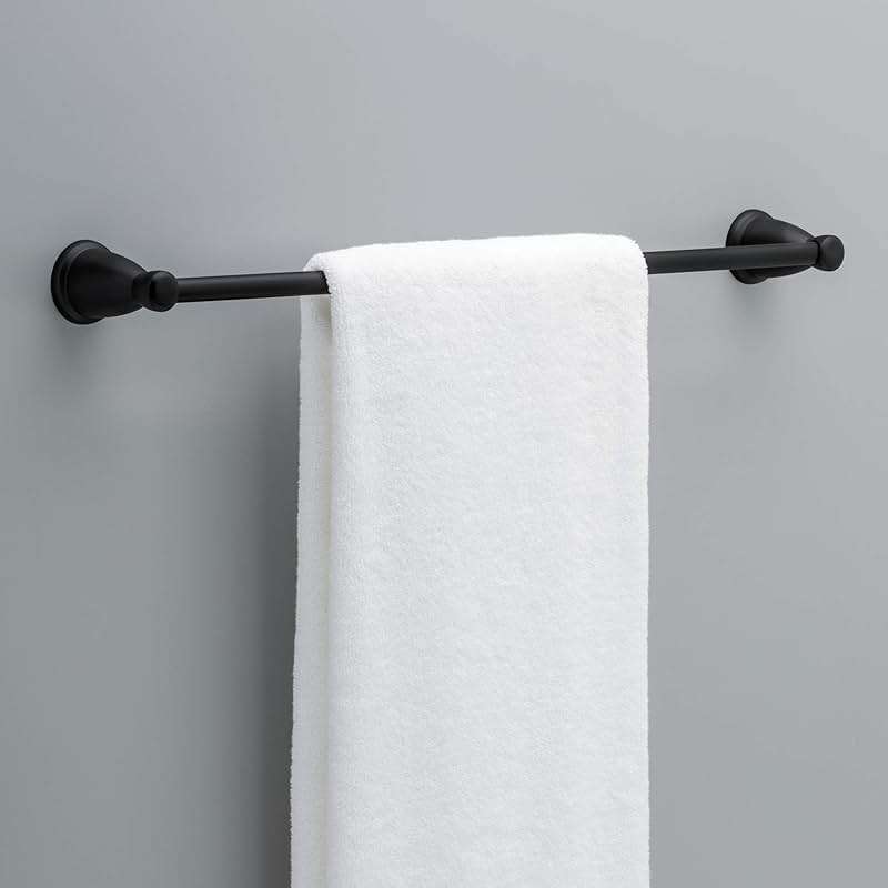 Franklin Brass 5-Piece Matte Black Bathroom Set (2) Towel Racks, Ring, Toilet Paper Holder, Hook | Kinla Bath Accessories - Image 10