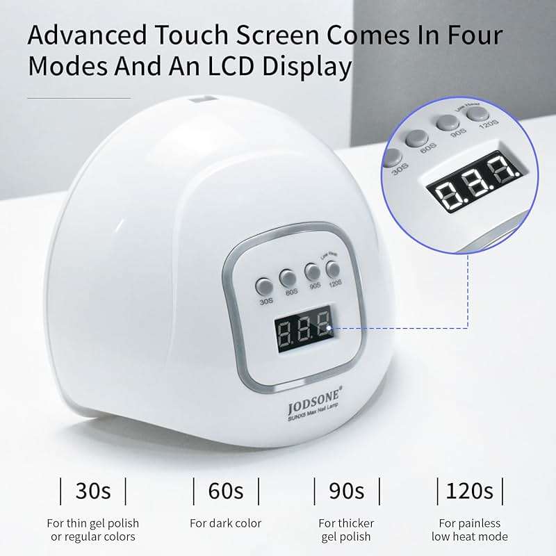 JODSONE U V LED Nail Lamp, Nail Dryer for Gel Polish, Led Light with Automatic Sensor & 4 Timers - Image 2