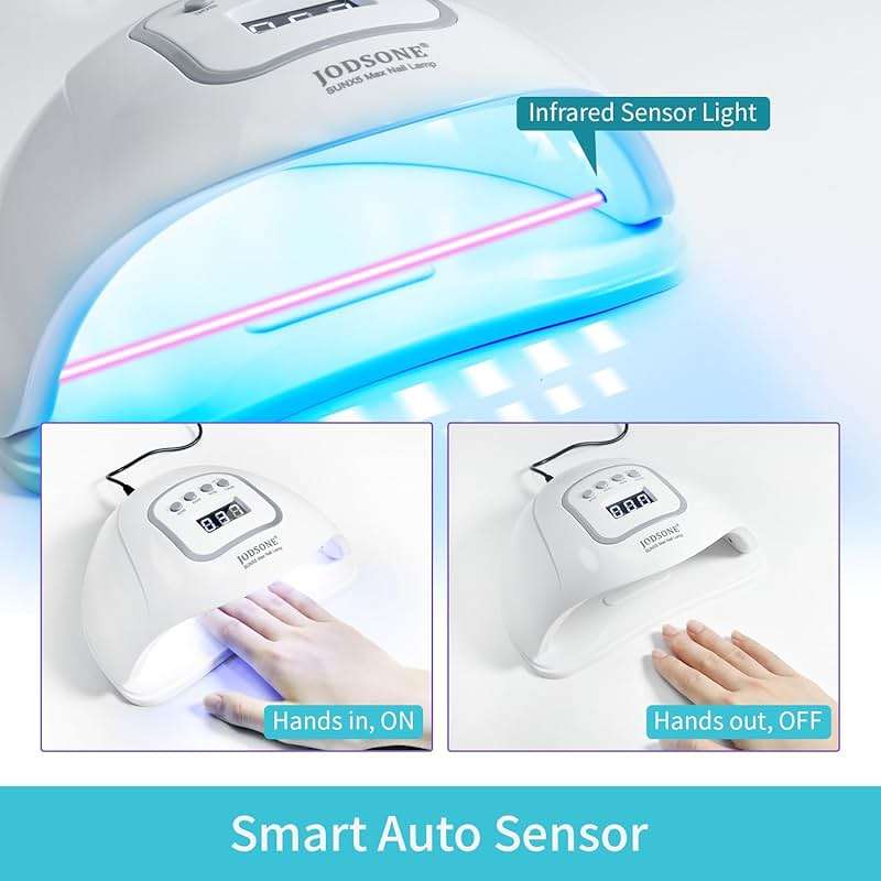 JODSONE U V LED Nail Lamp, Nail Dryer for Gel Polish, Led Light with Automatic Sensor & 4 Timers - Image 3