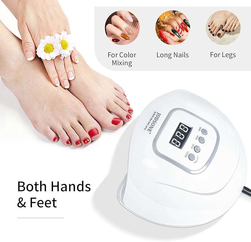 JODSONE U V LED Nail Lamp, Nail Dryer for Gel Polish, Led Light with Automatic Sensor & 4 Timers - Image 6