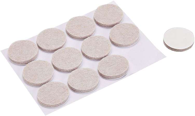 Amazon Basics Round Self Adhesive Felt Furniture Pads, Floor Protectors, Anti Scratch, 1 inch, 32 Count, Beige - Image 3