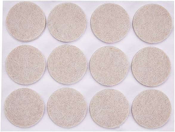 Amazon Basics Round Self Adhesive Felt Furniture Pads, Floor Protectors, Anti Scratch, 1 inch, 32 Count, Beige - Image 4