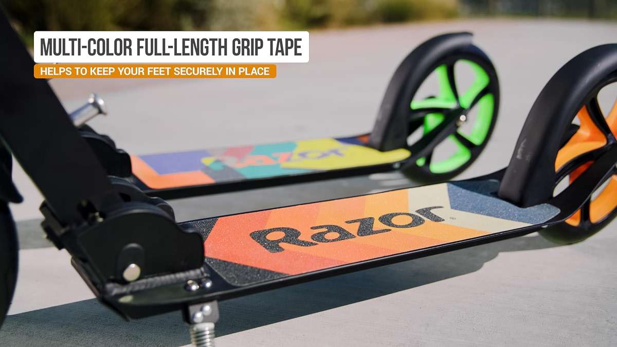 Razor A5 Lux Kick Scooter for Kids Ages 8+ - 8" Urethane Wheels, Aluminum Frame, Anodized Finish Featuring Bold Colors and Graphics, for Riders up to 220 lbs - Image 2