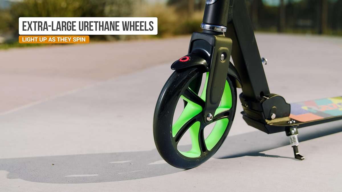 Razor A5 Lux Kick Scooter for Kids Ages 8+ - 8" Urethane Wheels, Aluminum Frame, Anodized Finish Featuring Bold Colors and Graphics, for Riders up to 220 lbs - Image 3