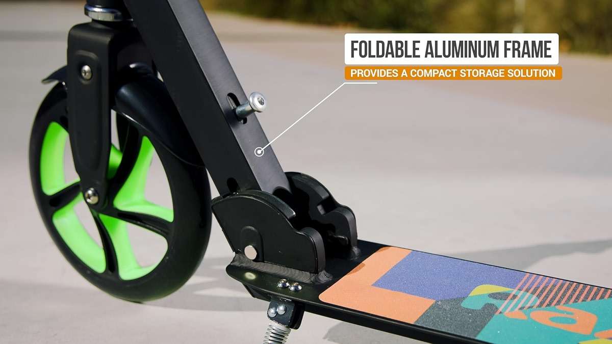 Razor A5 Lux Kick Scooter for Kids Ages 8+ - 8" Urethane Wheels, Aluminum Frame, Anodized Finish Featuring Bold Colors and Graphics, for Riders up to 220 lbs - Image 4
