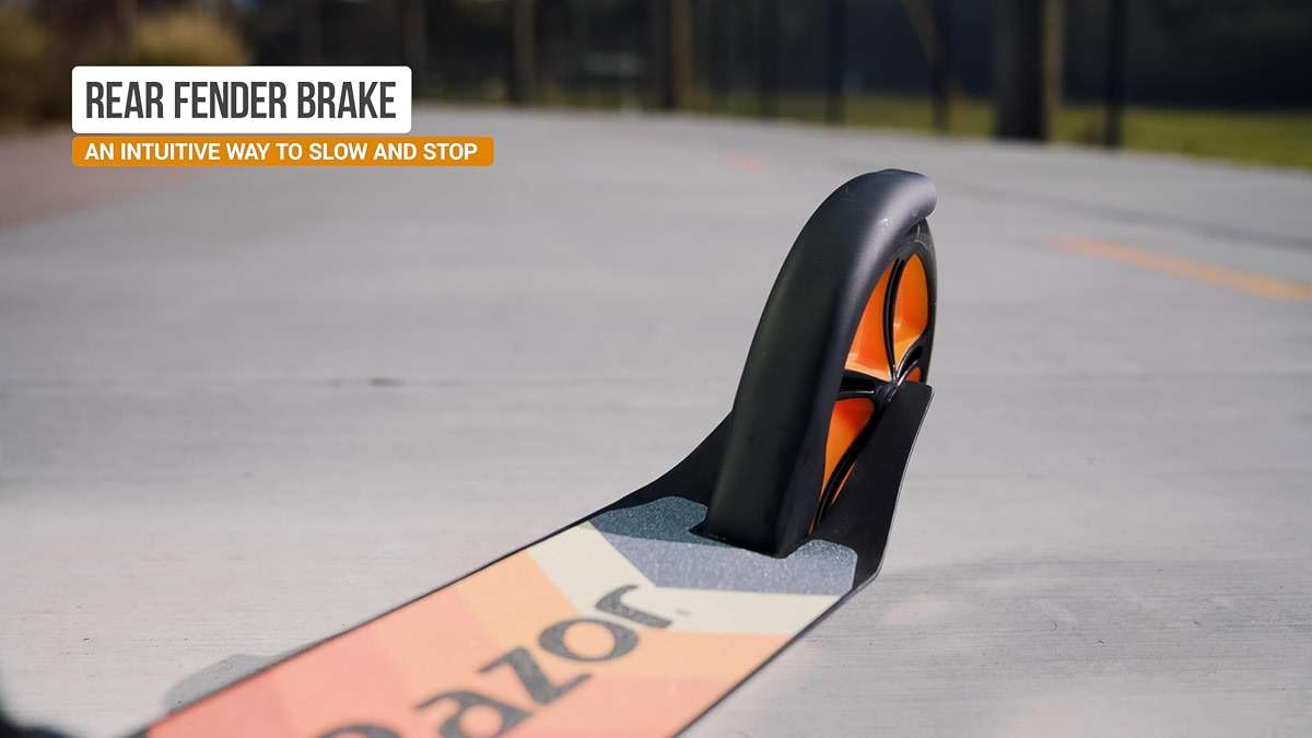 Razor A5 Lux Kick Scooter for Kids Ages 8+ - 8" Urethane Wheels, Aluminum Frame, Anodized Finish Featuring Bold Colors and Graphics, for Riders up to 220 lbs - Image 5
