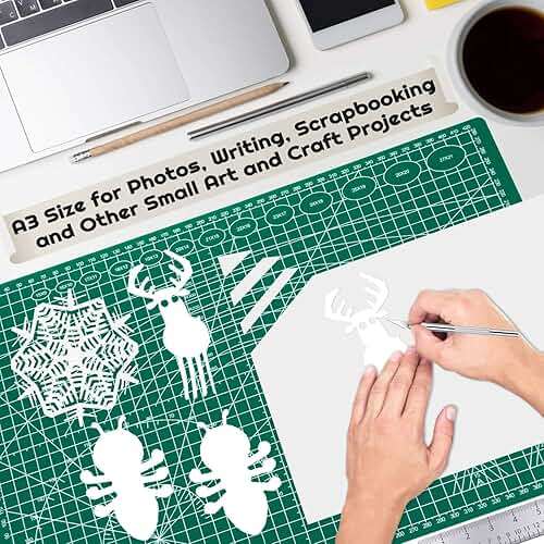 anezus Self Healing Sewing Mat, 12inch x 18inch Rotary Cutting Mat Double Sided 5-Ply Craft Cutting Board for Sewing Crafts Hobby Fabric Precision Scrapbooking Project - Image 2